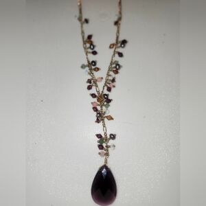 LIA SOPHIA Gold and Purple Necklace